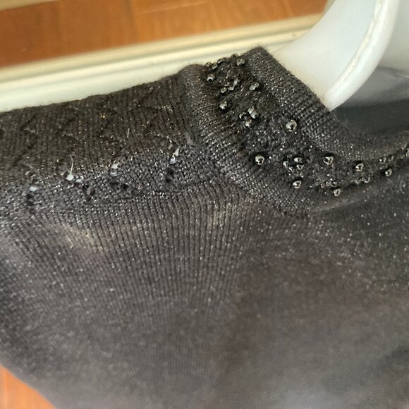 Outlander Woman Black Button Down Beaded Trim Vest New with Tags 3X - Picture 6 of 8